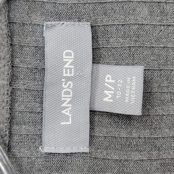 Lands' End Medium 10-12 Oversized Gray Cardigan - Picture 2 of 4